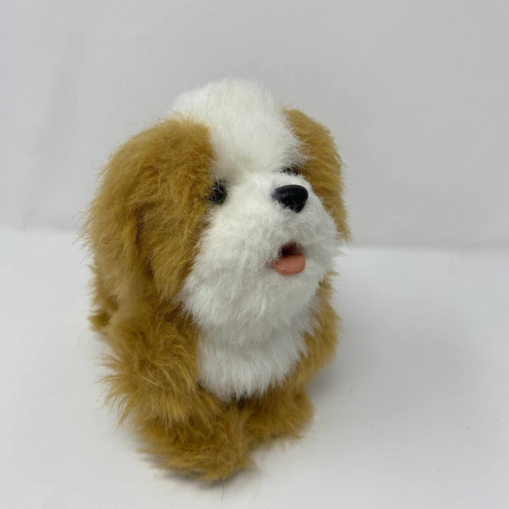 FURREAL BROWN AND WHITE DOG 2011 HASBRO WALKING AND YIPPS! WORKING! YORKIE DOG
